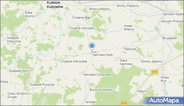 mapa Kalinowo-Solki, Kalinowo-Solki na mapie Targeo